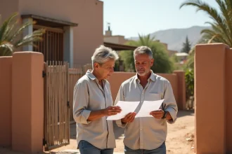 Couple français découvrant une villa inachevée à Marrakech lors d'un achat immobilier problématique