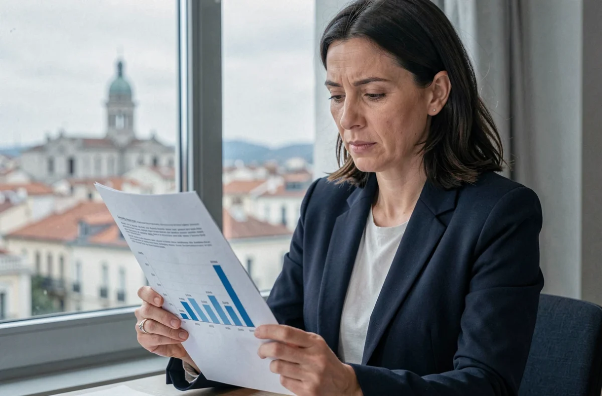 Fonctionnaire ou urbaniste féminine analysant des statistiques de sécurité à Marseille avec la ville visible en arrière-plan
