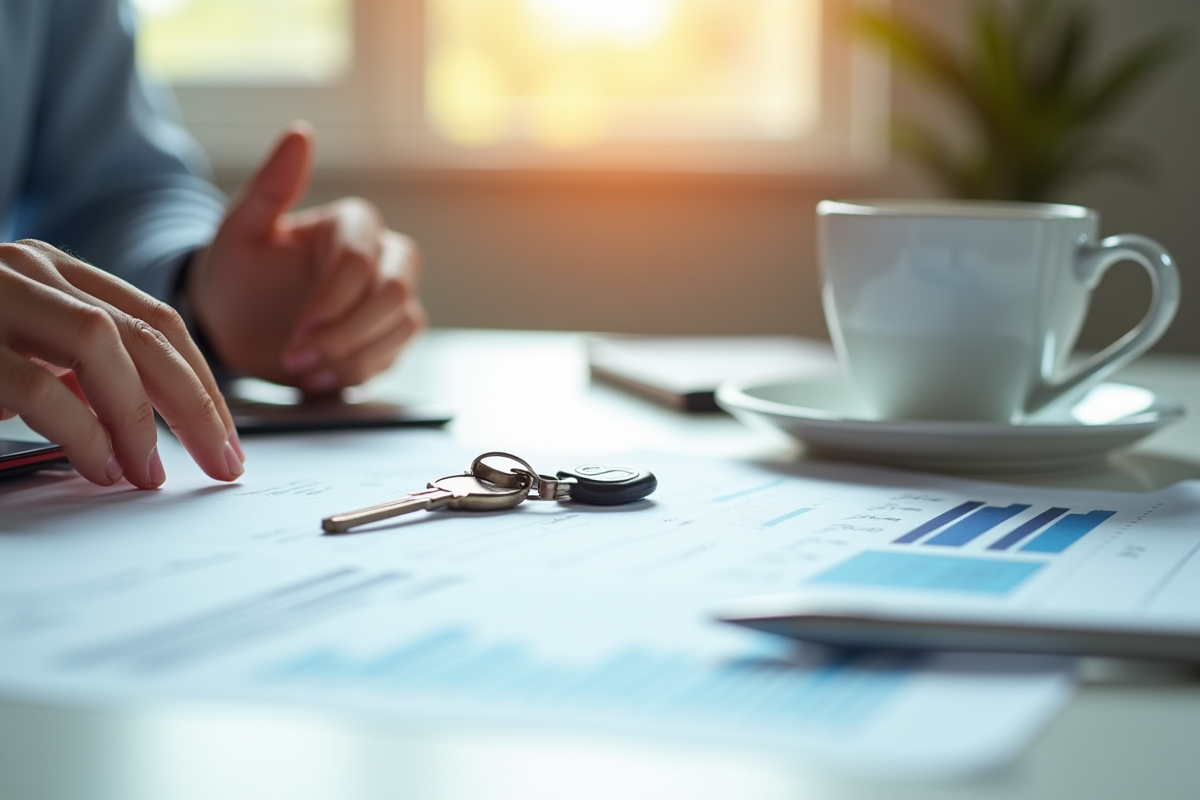 Conseiller financier avec tableau d